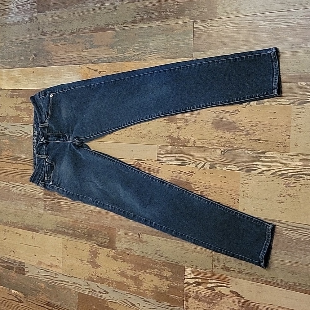 American Eagle Denim Blue Jeans Stretch Skinny Straight‎ Leg Womens Size 4